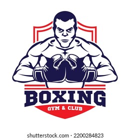 Boxingman-Vektorgrafik, perfekt für T-Shirt- und Boxing-Club-Logo-Design