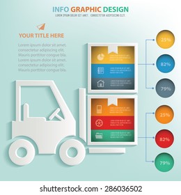 Box,Logistic concept info graphic design, Business concept design. Clean vector.