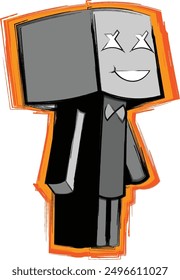 Boxman Cartoon Design für alles.