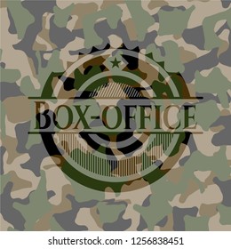 Box-office camouflaged emblem