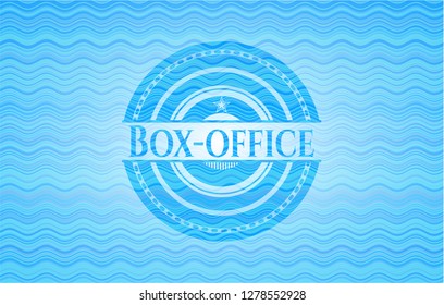 Box-office water representation badge background.