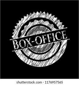 Box-office written with chalkboard texture