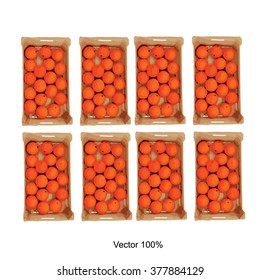 Boxs with oranges