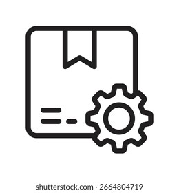 Box-setting Vector Outline Icon. EPS 10 File 