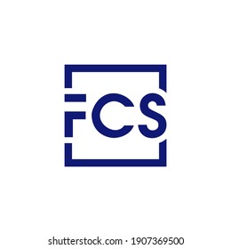 Box-shaped image logo with initial FCS