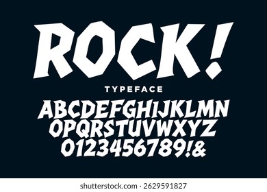 boxy and sharp cartoon alphabet design