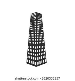 estrutura de construção da torre de caixa com fundo branco