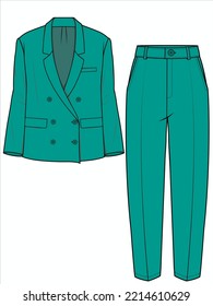 MUJERES DE CAJA BLAZER Y PANTALLAS DE FITRIÓN CORPORATIVAS UTILIZAN EN ARCHIVO DE VECTOR EDITABLE