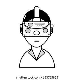 boy with 3d eyeglasses virtual experience game
