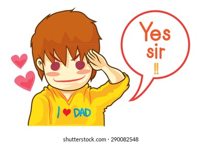 boy was accept action cartoon vector