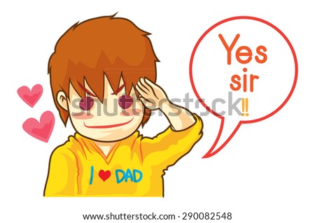 boy was accept action cartoon vector