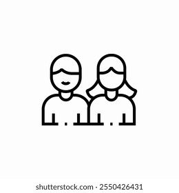 boy ang girl couple icon sign vector