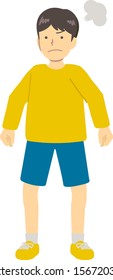 Boy angry boy illustration image