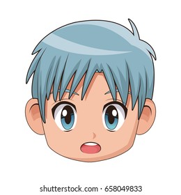 Boy Anime Male Manga Cartoon Comic Stock Vector (Royalty Free) 658049833
