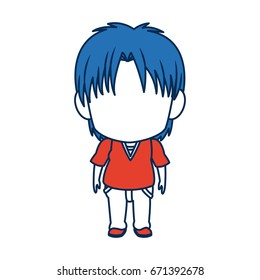 boy anime male manga cartoon comic blue hair