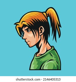 Boy anime nft collectible  games characters, blockchain assets and digital artwork. 3D illustration. Cryptocurrencies and metaverse