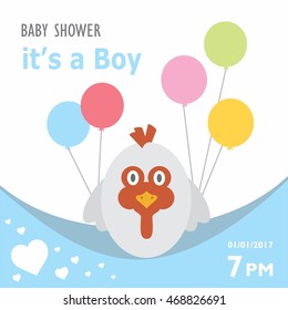 It's a boy - announcement card