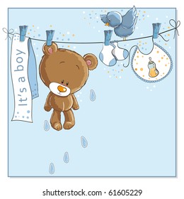 It's a boy - announcement card