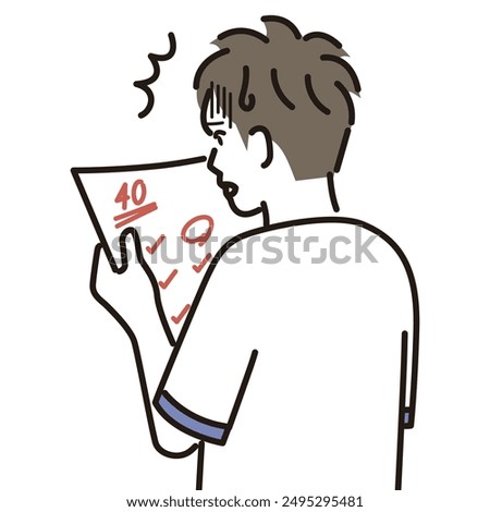 Boy anxious about test results