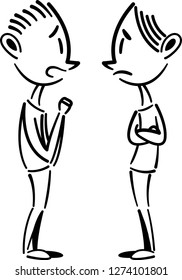Boy apologizes to boyfriend. Boy say sorry. Boy ask for forgiveness. Lgbt couple.