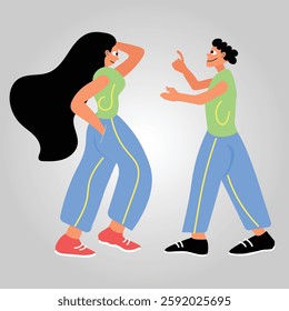 boy arguing with girl vector design clean and latest unique