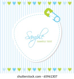 Boy arrival announcement card