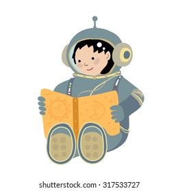 Boy astronaut  illustration