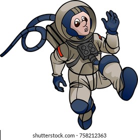 boy astronaut in space