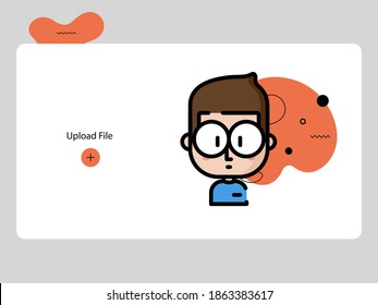 Junge Avatar lustiger Leute. Benutzerseite. Moderner Stil, der trendig und süß ist. Flaches Cartoon-Zeichendesign.