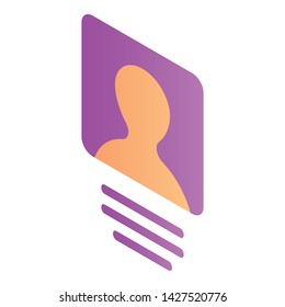 Boy avatar icon. Isometric of boy avatar vector icon for web design isolated on white background