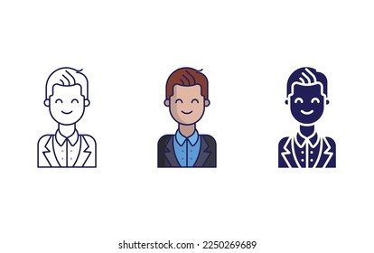 Ilustración vectorial del icono del avatar del niño