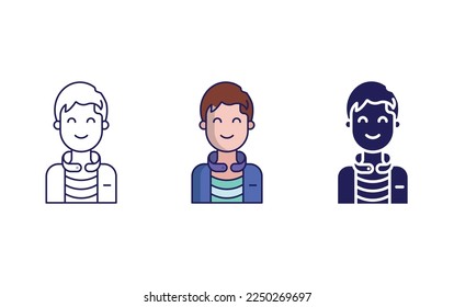 Boy avatar icon vector illustration