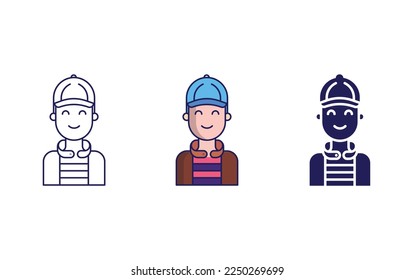 Boy avatar icon vector illustration