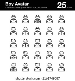 
Colección de iconos de esquema de avatar