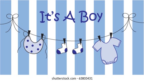 It's A Boy Baby Announcement