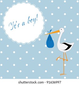 It's a boy! - baby announcement card