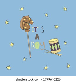 It's a boy baby shower card template for baby boy
