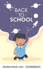 boy back to school poster