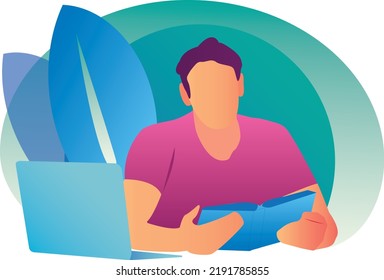 boy backgraund book laptop studies