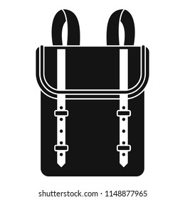 Boy backpack icon. Simple illustration of boy backpack vector icon for web design isolated on white background