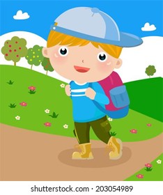 boy with bag
