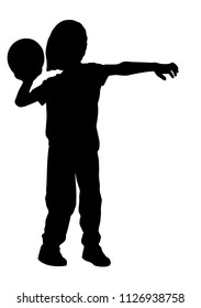 Boy with ball in hand