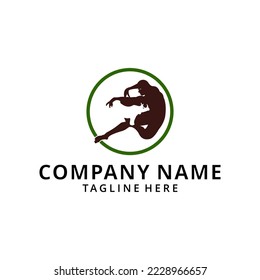 boy ballet dancing silhouette logo