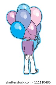 Boy with balloons