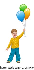 Boy with balloons