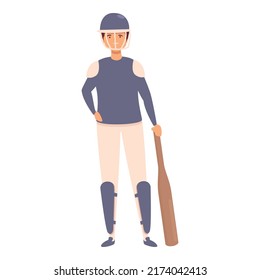 Boy baseball equipment icon cartoon vector. Sport school. Kid education