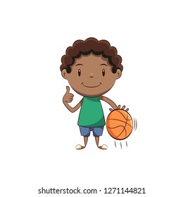 Boy basketball player
