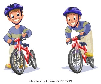 boy with a bicycle