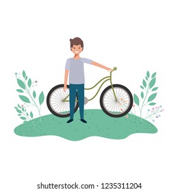 boy with bicycle avatar character