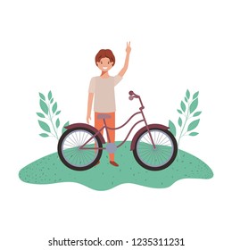 boy with bicycle avatar character